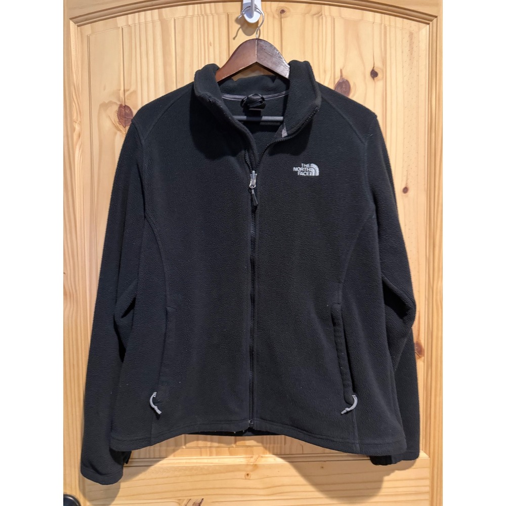 The North Face Womens TKA 100 Full Zip Fleece Jacket Black XL T0A6V9